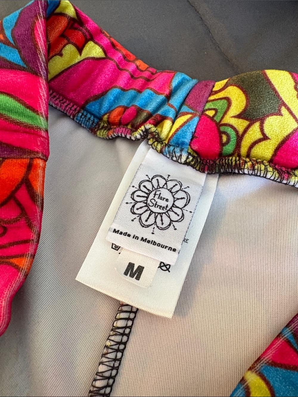 Flare Street Velvet Juniper Flare Pants Lovadelic Rainbow Flower Power NEW M 70s - Picture 8 of 9